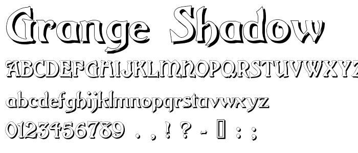 Grange Shadow font